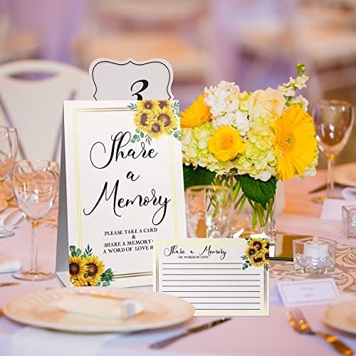50 парчиња сончоглед споделете мемориски картички и меморијални знаци на сончоглед Место место за седишта за седишта за славење на живот дипломирање свадба невест?