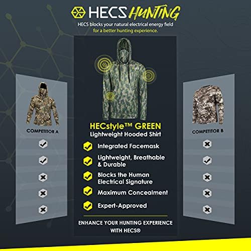 HECS Hunting Hecstyle Стелт екранот Худи со маска за лице елен Турција и голема игра за лов на игри и опрема Унисекс