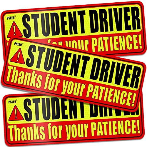 ПСЛЕР Студентски возач Магнет за автомобил, бидете трпеливи Студентски возачи Магнет Момци и девојчиња Нови студентски возачи налепници