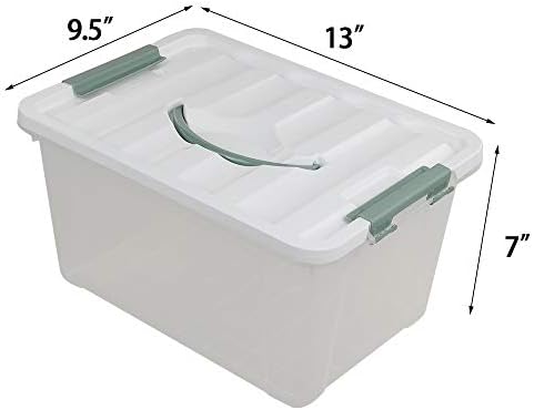 Саеди 14 Квартна Кутија За Заклучување, Одлична Функционалност Пластична Корпа За Складирање Со Капак, Проѕирна Проѕирна Кутија