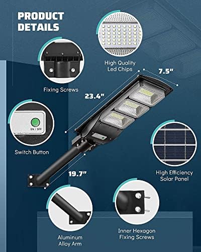 Lovus SOLAR LED Улична Светлина, Соларен Паркинг Светлосен Самрак До Зори Со Радарски Сензор, Два Начина На Монтирање Ѕид/Столб