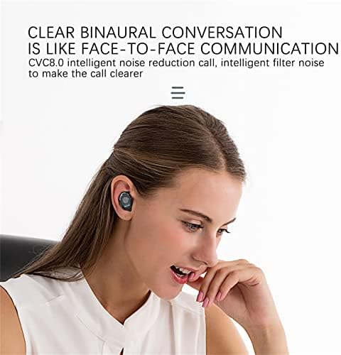 Kpiqbl Слушалки Мини Слушалки Спортски Стерео Во Уво Bluetooth 5 со Безжично Полнење