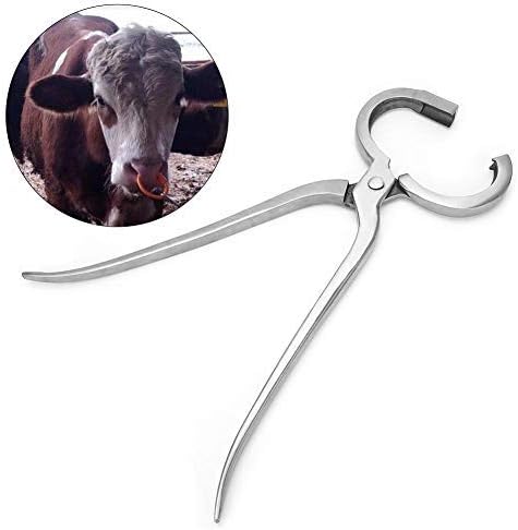 Случач за прстен на добиток, метални крави нос удираат клешти за нос прстен клешти за животни за добиток опрема за влечење алатки за влечење