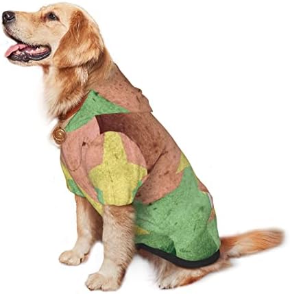 Голем кучиња худи гроздобер-буркина-фасо-знаме за домашно милениче џемпер со капа со мека мачка облека со мачка xx-голем