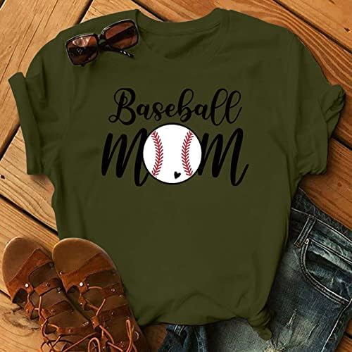 Womenенски бејзбол маица кошула 2023 година во бејзбол сезона кошула бејзбол фан подарок, обичен натпревар денови со кратки ракави кошула