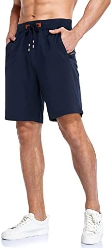 Инимиоакс машки шорцеви за вежбање спортски шорцеви со џебови со патенти