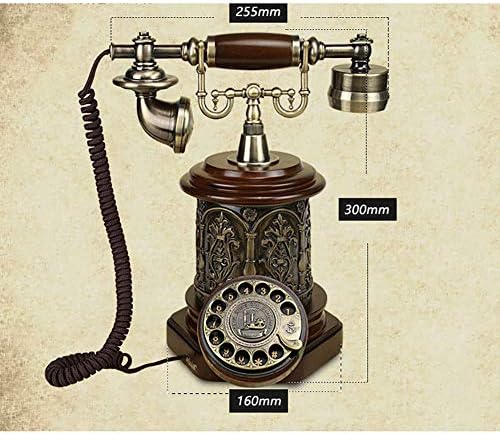 Ретро телефонски телефонски антички телефон гроздобер метал ingвонење телефон, потсетник за повик за прилагодување на јачината на