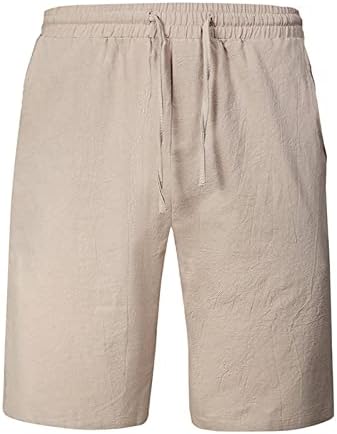 Стимки за пливање мажи, машка памучна постелнина летни класични летни шорцеви на плажа големи обични панталони