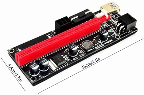 Конектори PCI -E PCIE Riser 009 Express 1x To16x Extender PCI E USB Riser 009S GPU Dual Adapter картичка SATA 15pin до 6pin