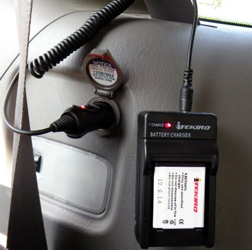 Itekiro AC Wall DC Car Battery Chit Chat за Panasonic DMC-FX1EG-A + Itekiro 10-во-1 USB кабел за полнење