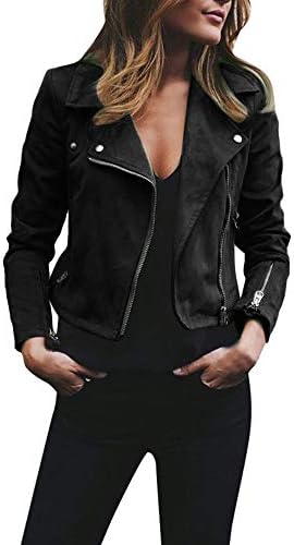 Seryu Retro Rivet Zipper Up Bomber јакна женски дами обичен палто за надворешна облека