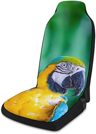 Macaw Parrot Car Seats опфаќа додатоци Премиум предниот пар за перница за перница Универзално вклопување за повеќето автомобили и SUV