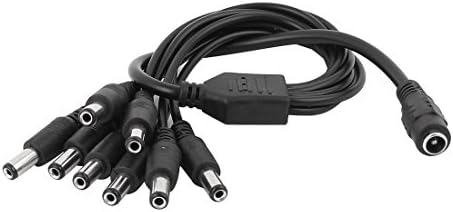 Батерии за фотоапарати AEXIT CCTV, полначи и додатоци DC 5.5x2.1mm 1 до 8 машки до женски моќни конвертори на електрична енергија кабелски конектори