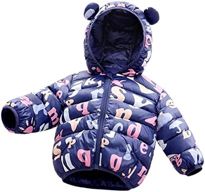 Кагајд новороденче зимски палто дете дете бебе бебе момчиња девојки зимска топла јакна за надворешна облека цртана буква мечка