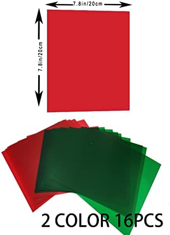 Универзални Флеш Гелови Филтер За Осветлување ТС - 1 7,8 х 7,8 инчи 16 пакувања Транспарентен Филтер За Осветлување За Корекција На Бојата во 2 бои