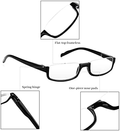 Луф 4 пакувања за читање очила за жени мажи со сина светлина за блокирање на компјутерски очила HD пролетна шарка лесни очила