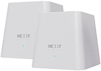 Nexxt 2400AC Mesh WiFi рутер Wi-Fi 2-јазол, целиот дом 2700sqft Беспрекорна покриеност, го заменува Wi-Fi рутерот и Extender Wi-Fi Booster Wi-Fi, 1 рутер + 1 Extender