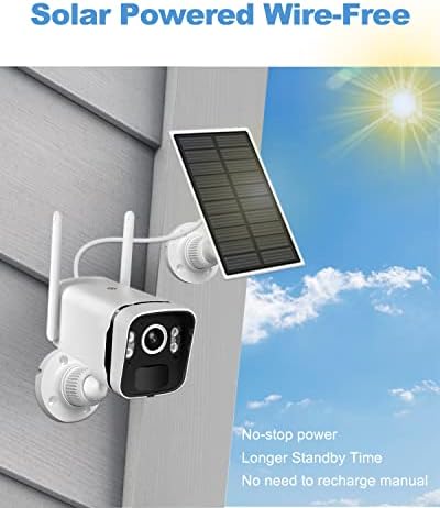 ZHXINSD соларни безбедносни камери Надворешно безжично - систем без жица за безбедност на батерии - 2K 10CH 6 Камери Постави - 2 -насочно