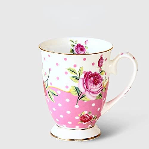 Чаша чаша сет од слонова коска порцелан Елегантна чаша за кафе, чајни комплети за возрасни порцелански чај постави керамички чајни комплети за жени чај забава попл