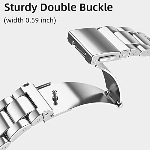 Lenrao тенки не'рѓосувачки челични ленти компатибилни со Apple Watch 38mm 40mm 41mm 42mm 44mm 45mm за жени, метални ленти за iWatch Series