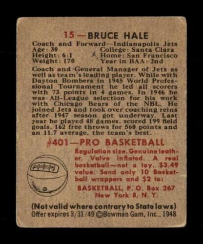 15 Брус Хејл РЦ - 1948 година Бауман кошаркарски картички оценети VGEX - непотпишани кошаркарски картички