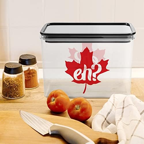 Канада Box Јавор Лист Кутија За Складирање Пластични Храна Организатор Контејнер Канистри Со Капак За Кујна