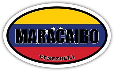 Маракаибо Венецуела Знаме Овална Налепница Винил Браник Налепница 3х5 инчи