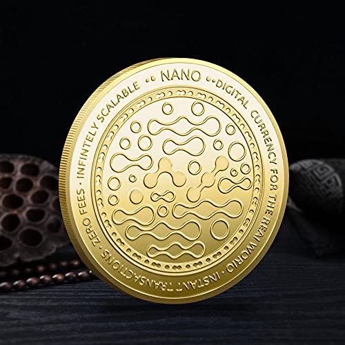 Комеморативна монета злато-позлатена сребрена дигитална виртуелна монета Нано монета Cryptocurrency 2021 Ограничено издание колекција монета со заштитна обвивка