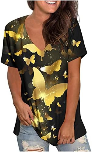 Облека моден краток ракав против вратот памучен графички обичен врвен кошула за дами маица есен лето жени 25 25