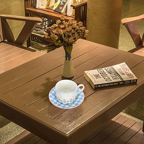 Cabilock 2 Постави подарок за табла за чај, мочачки празници за подароци кафе со чаши за чаши во кои се наоѓаат чинии за цвеќиња