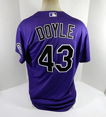 2022 Колорадо Рокис hулис Дојл #43 Игра издадена Виолетова маичка 46 77 - Игра користена МЛБ дресови