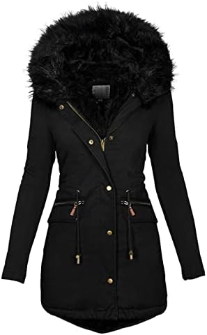 Оиумиов палта за жени, Зимски палта за жени 2022 мода плус големина долга должина јакна со долга лабава крзно палта