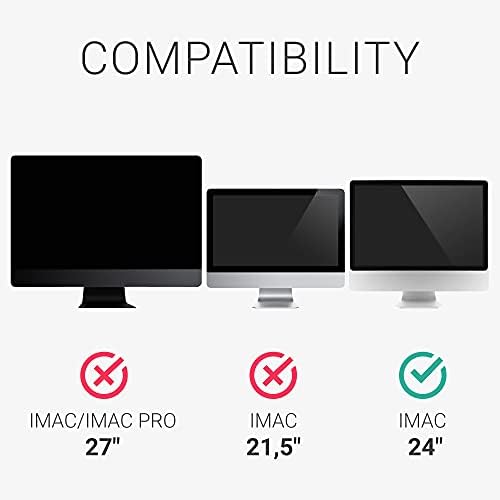 KWMobile Cover компатибилен со Apple iMac 24 - 4 -во -1 случај за монитор и додатоци - светло сива боја