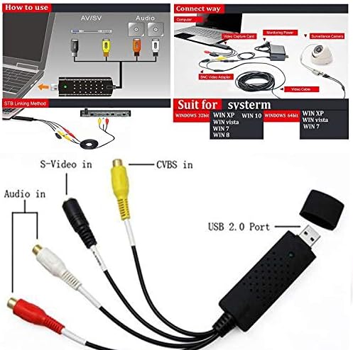DigitNow USB Audio Video Capture Card, видео Grabber VHS VCR TV на DVD конвертор адаптер за Windows PC