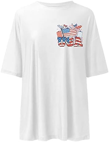 Dayенски ден за независност во 2023 година, врвен американски знаме за печатење на знамето, кратка ракав маичка на 4 јули Патриотска