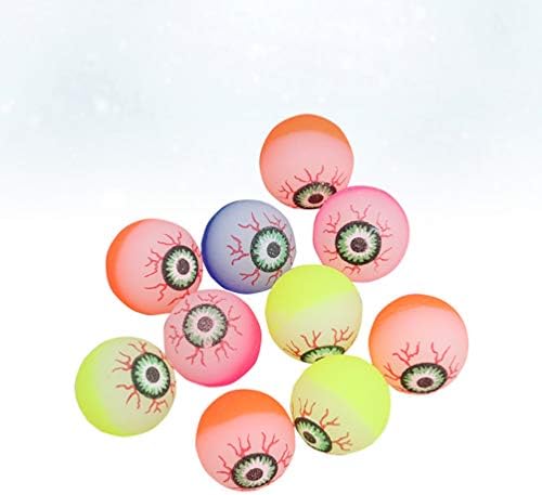 Nuobesty 24pcs играчка за топка за очи 30 мм отскокнување топка за Ноќта на вештерките за резерви за деца