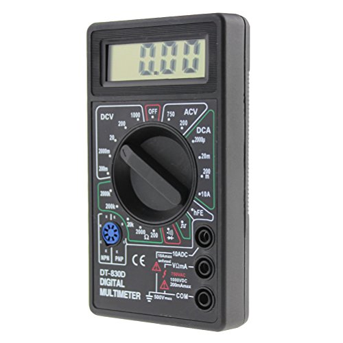 UEETEK DT-830D Дигитален мултиметар со BUINGER SQUARE WAVE OUTPUT AMPERE OHM TESTER PROBE DC AC LCD Заштита на преоптоварување