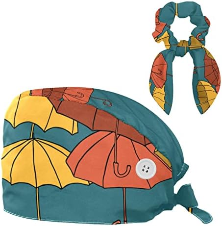 yoyoamoy чадор Печати печати за работни капачиња во форма на тиква, прилагодливи капачиња за чистење со чипка за жени за жени