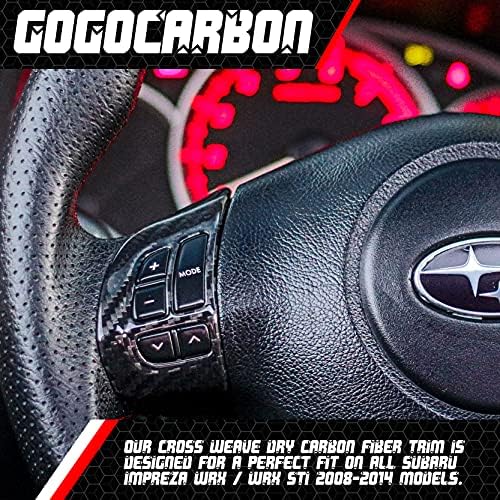 Контрола на копчето за контрола на копчето Gogocarbon Trim Capp Capp Capp за модели на Subaru Impreza WRX STI 2008-2014 Јас сум лесен силен