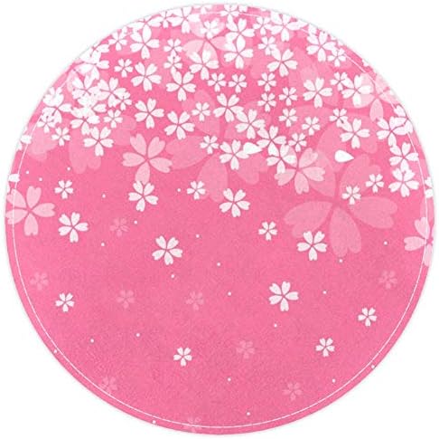 Цветни цреши од цреша розови цвеќиња шема, не -лизгачки врата 15,7 килими теписи за килим за килими за деца спална соба бебе соба игра Расадник