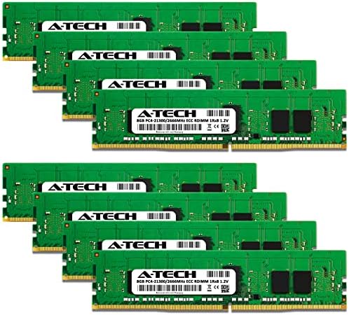 A-Tech 64gb Комплет Меморија RAM МЕМОРИЈА За Dell PowerEdge T430-DDR4 2666MHz PC4-21300 ECC Регистрирани RDIMM 1Rx8 1.2 V-Сервер