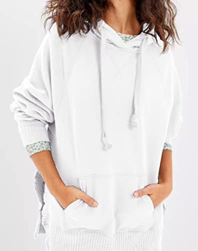 Женски случајни качулки влечење пулвер пролетен моден маички за џемпери со долг ракав