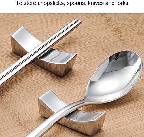 4 парчиња од не'рѓосувачки челик од не'рѓосувачки челик се потпира, држач за прибор за јадење во облик на брод за држење на ножеви за ножеви за ножеви