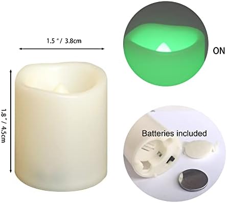 12 парчиња мулти -боја менување на гласовите без запалени свеќи со долготрајна батерија управувана со LED обоени електрични лажни лажни чајни