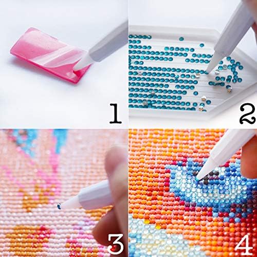 Алатки за сликарство со 5D дијаманти - 10 пакувања единечни пластични совети за пенкало за сликање со дијаманти