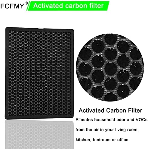 FCFMY 3 поставува H13 TRUE HEPA Filter Filter, компатибилен со Alexapure Breeze AP-B102 и 3049, вклучувајќи 3 филтер HEPA и 3 активиран