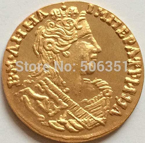 24к Позлатени 1730 руски Златници Копирај Кописувенир Новина Монета Подарок