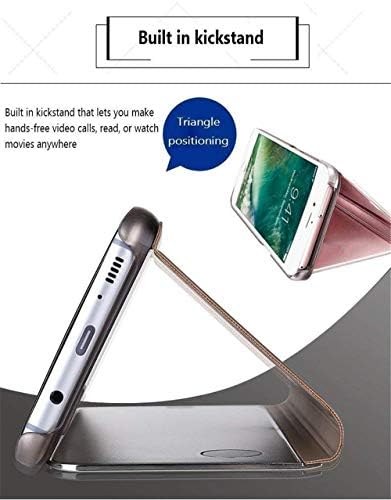 Cotdinforca Samsung S8 Случај, Огледало Дизајн Јасен Поглед Flip Bookstyle Луксузни Заштитник Школка Со Kickstand Случај Покритие За