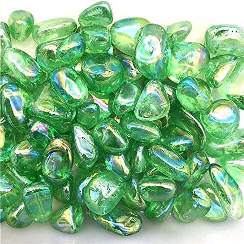 Ruitaiqin Shitu 100g зелена титаниум аура Електропласирачки кварц кристал испрскани камења заздравување на природни камења и