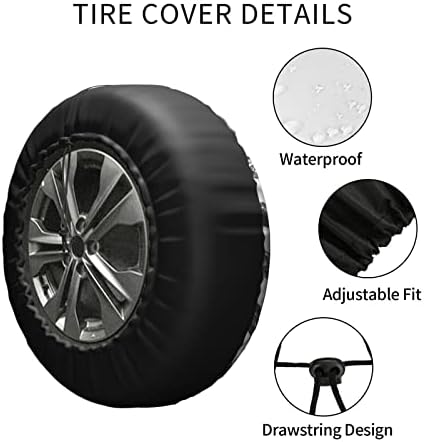 Смешно ракун резервни гуми капаче црно бело американско знаме 15 -инчно тркало за камиони SUV приколка за кампување RV гуми за наслови